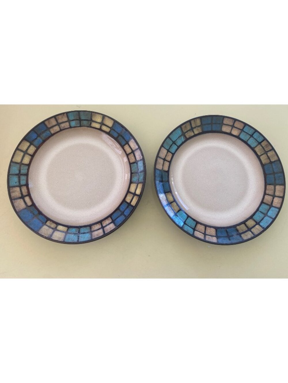 Pfaltzgraff Salad Plates LAGUNA Set of Two 8 1/2” Plates, Art Deco Style